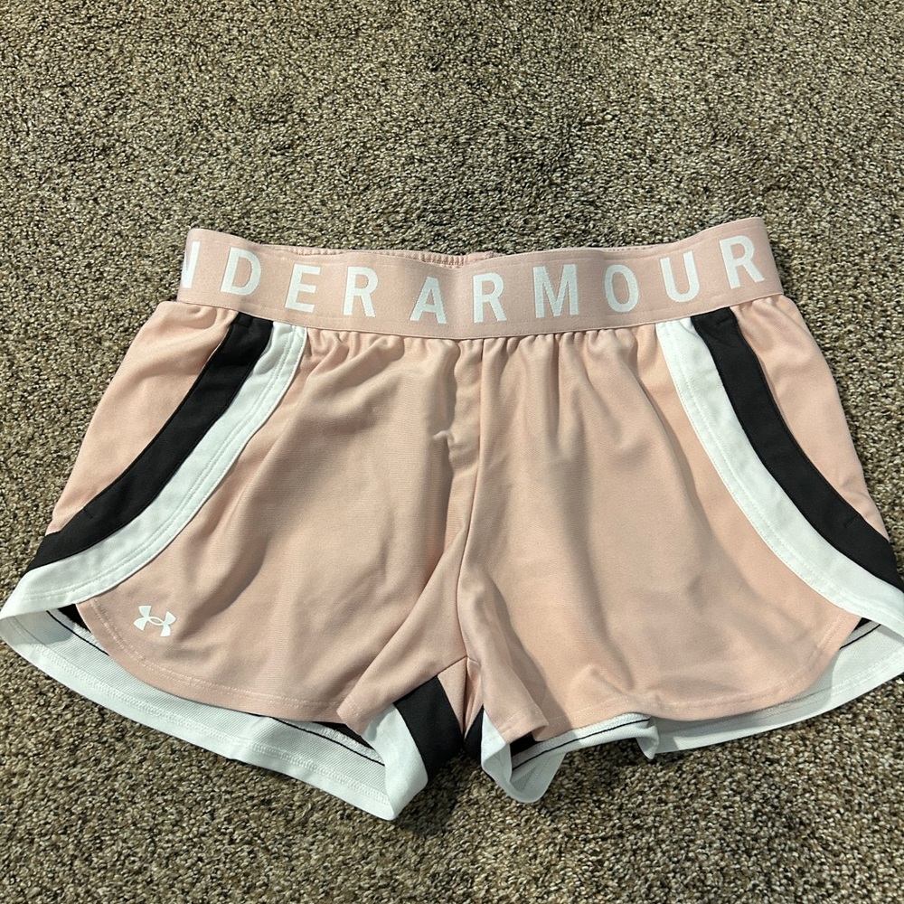 Under Armour Pink and Black Athletic Shorts